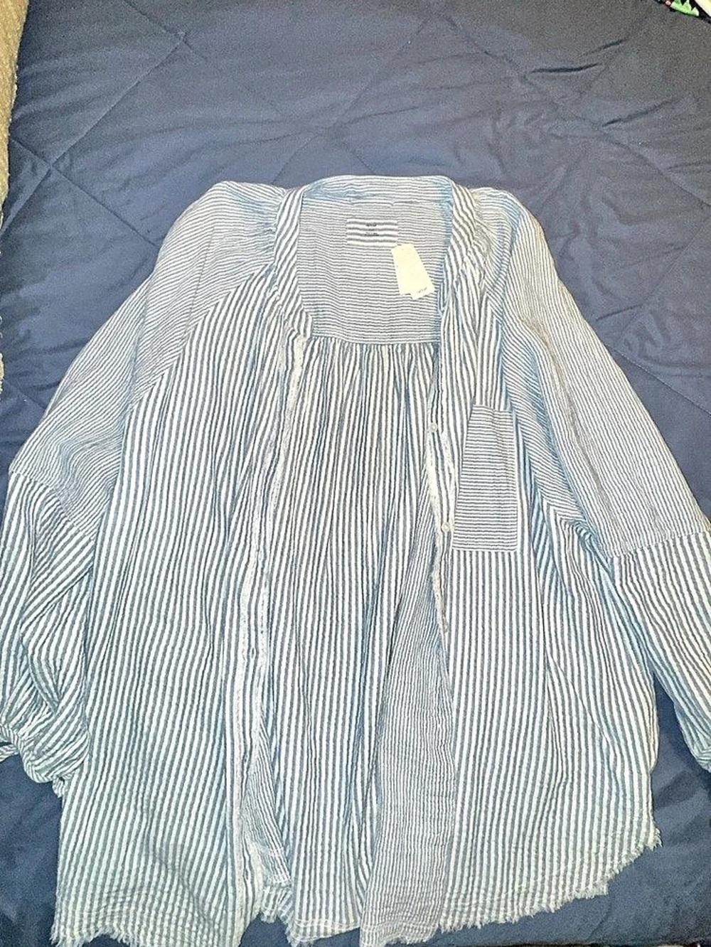 Aerie striped button down shirt